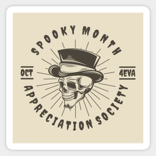 Spooky Month Appreciation Society Vintage Sticker